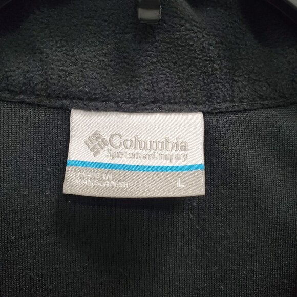 Columbia Women's Black Fleece 1/4 Zip Mock Neck Pullover Base Layer Size L - Picture 3 of 5